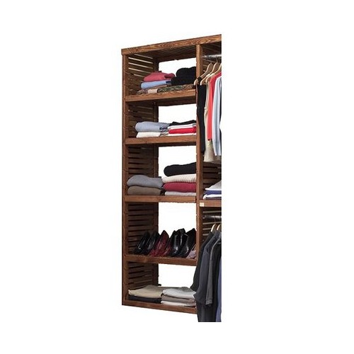 John Louis Home 16 Inch Deep Adjustable Shelves Kit Color - Red Mahogany | eBay