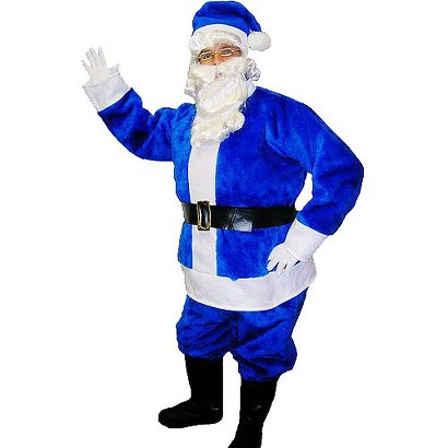 Men&rsquo;s Blue Santa Suit Costume - Annie Caal