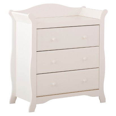 New Kids Dresser Stork Craft Aspen 3 Drawer Chest White For Sales