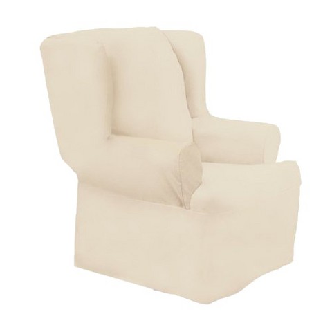 Sure Fit Cotton Duck Wing Chair Slipcover : Target