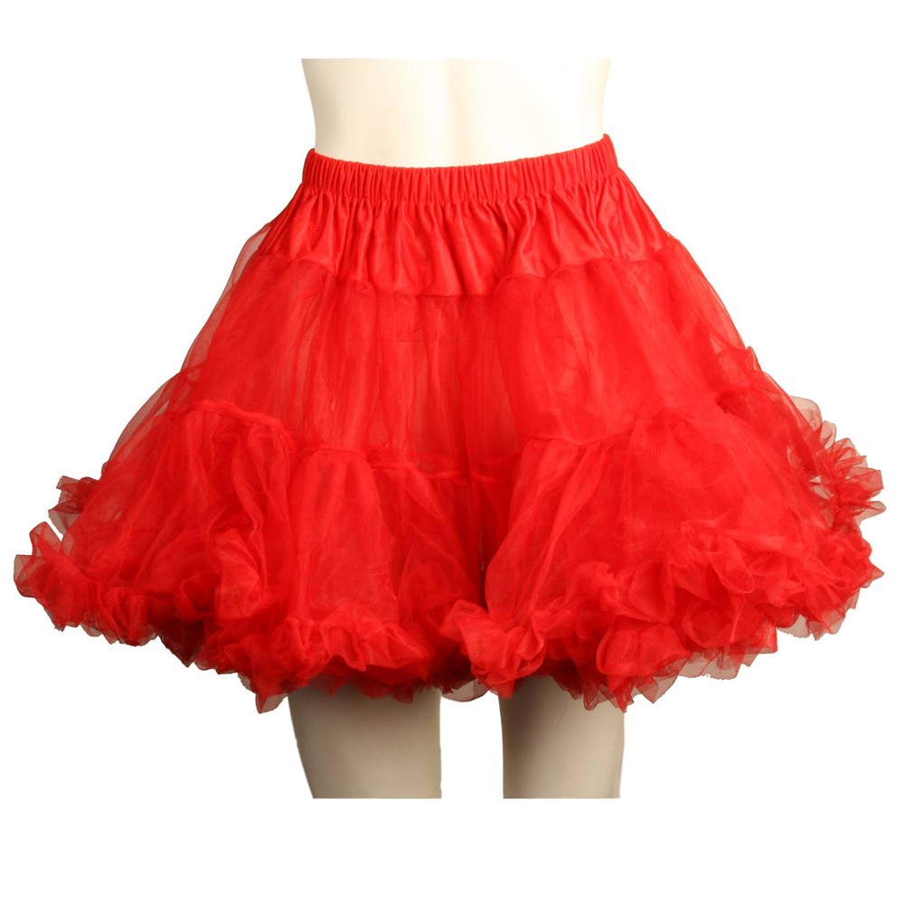Women’s Layered Tulle Petticoat - Red