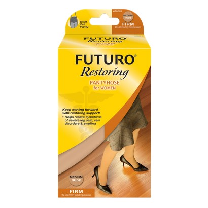 UPC 051131201248 product image for Beige Firm Pantyhose, Reinforced Toe - XLarge | upcitemdb.com