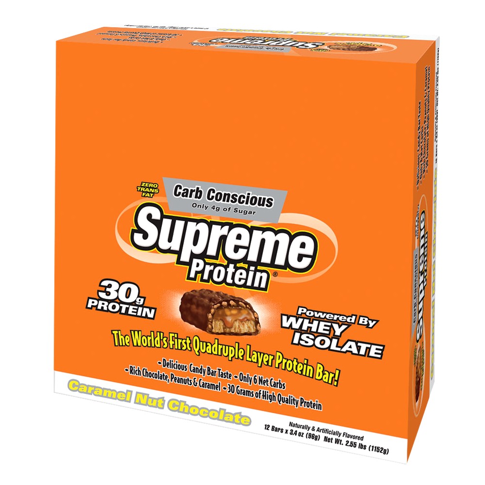 UPC 639372020202 product image for Supreme Protein Carb Conscious Carmel Nut Chocolate- 12 Pack | upcitemdb.com