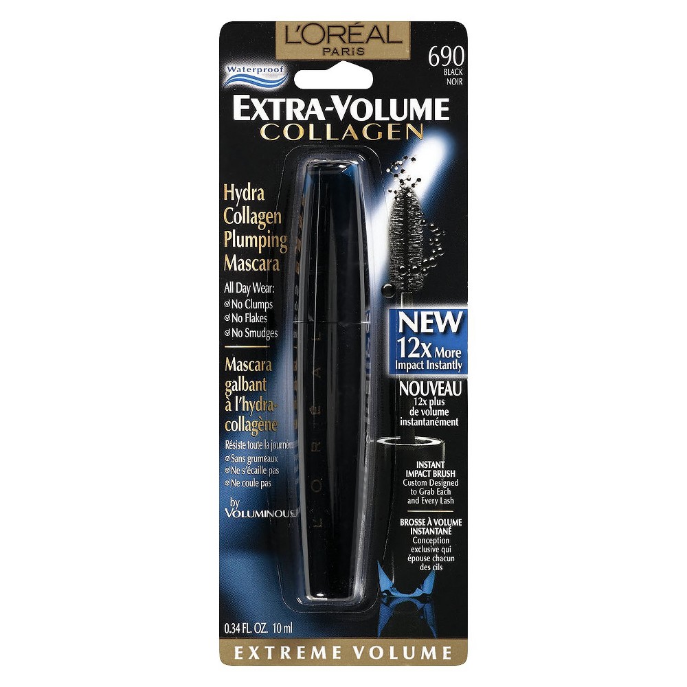 UPC 071249156322 product image for L'Oreal Paris Voluminous Extra-Volume Collagen Mascara - Waterproof Black 690 | upcitemdb.com