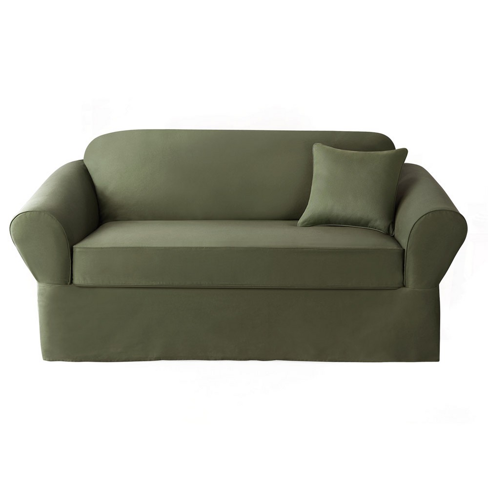 UPC 047293350733 product image for Sure Fit Twill Supreme 2-pc. Sofa Slipcover - Loden | upcitemdb.com
