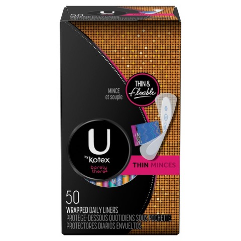 U by Kotex Barely There* Thin Pantiliners - 50 count