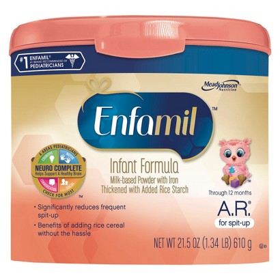 UPC 300870201256 product image for Enfamil A.R. Infant Formula Powder Tub - 21.5 oz. (4 Pack) | upcitemdb.com