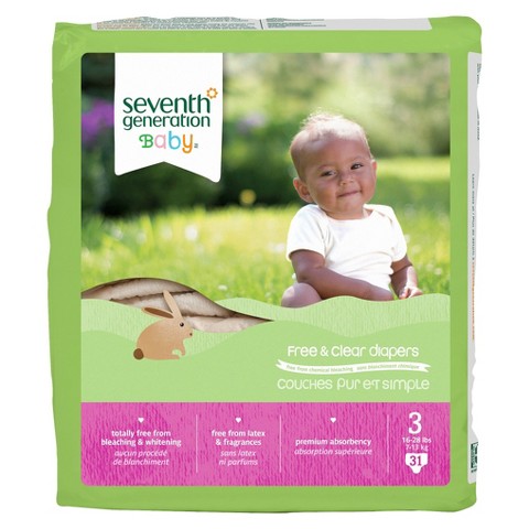 Seventh Generation Free  Clear Baby Diapers - Case (Select Size ...