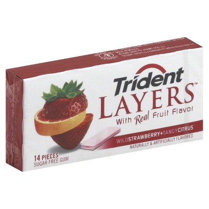 UPC 012546600026 product image for Trident Layers Wild Strawberry and Tangy Citrus Sugar-Free Gum 14 pc | upcitemdb.com