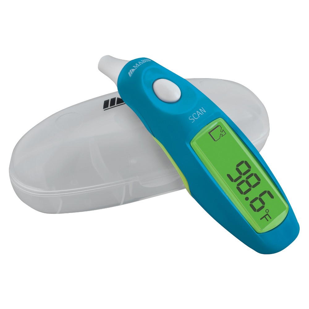 GTIN 767056186071 product image for Mabis Healthcare Deluxe Instant Ear Thermometer - Blue | upcitemdb.com