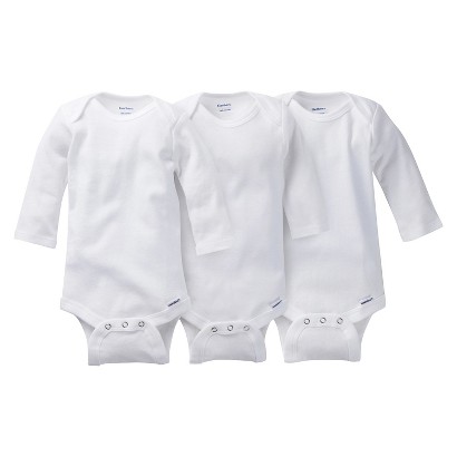 GerberÂ® OnesiesÂ® Newborn 3 Pack Long-Sleeve Onesies product details ...