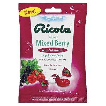 GTIN 036602301849 product image for Ricola Vitamin C Supplement Drops, Natural Mixed Berry, 19 ea | upcitemdb.com