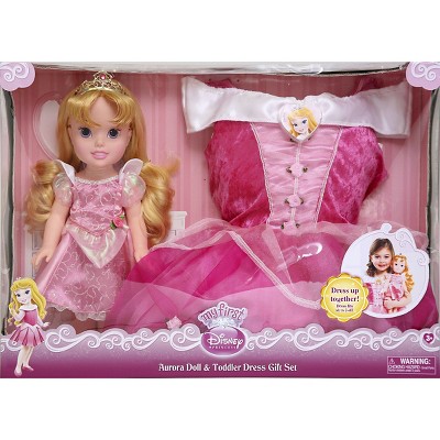 disney princess doll and toddler dress set