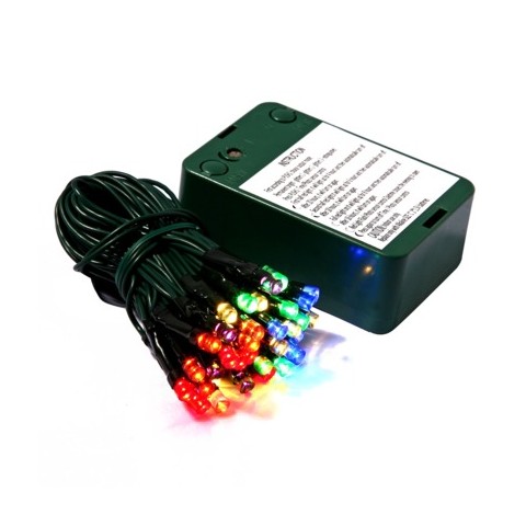35ct Multi LED Battery Operated Timer String Lights