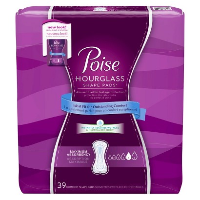 UPC 036000128550 product image for Poise Hourglass Maximum Absorbency Pads - 39 Count | upcitemdb.com