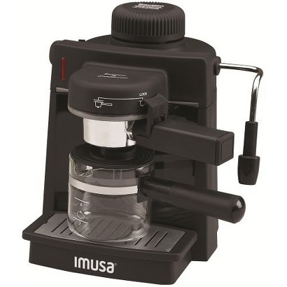 Imusa Espresso/Cappuccino Maker - Black (4cup)