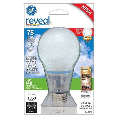 UPC 043168635097 product image for GE Reveal 20-Watt General Purpose Light Bulb | upcitemdb.com