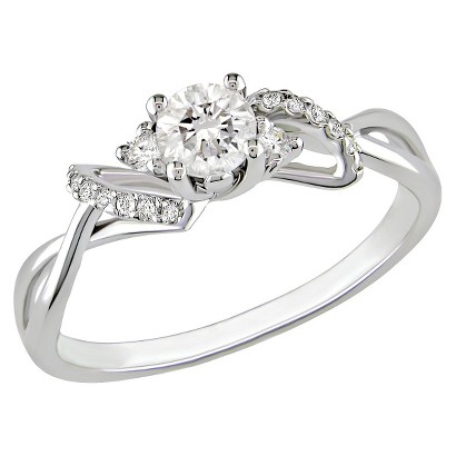 10K White Gold Diamond Fashn Ring Silver product details page
