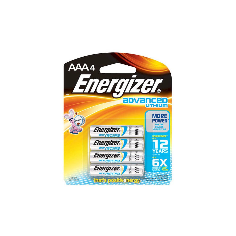 UPC 039800055286 product image for Energizer Advanced Lithium AAA Batteries 4 Count (EA92BP-4) | upcitemdb.com