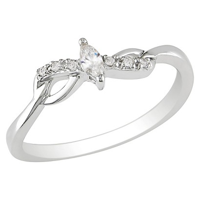 ... CT.T.W. Marquise Diamond Ring in 10K White Gold product details page