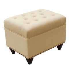Threshold™ Tufted Storage Ottoman Bench with Nailhead - Ivory