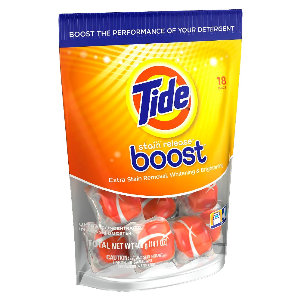 UPC 037000213239 product image for Tide Stain Release Boost In-Wash Stain Remover Pacs 18 ct | upcitemdb.com