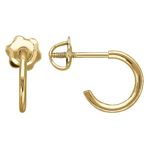 Childrens gold hoop earrings uk