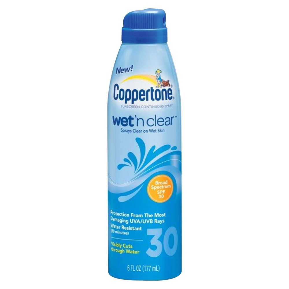 UPC 041100003379 product image for Coppertone Wet'n Clear SPF 30 Spray - 6 oz | upcitemdb.com