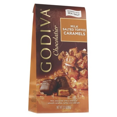 UPC 031290051618 product image for Godiva Milk Chocolate Salted Toffee Caramels 3.3 oz | upcitemdb.com