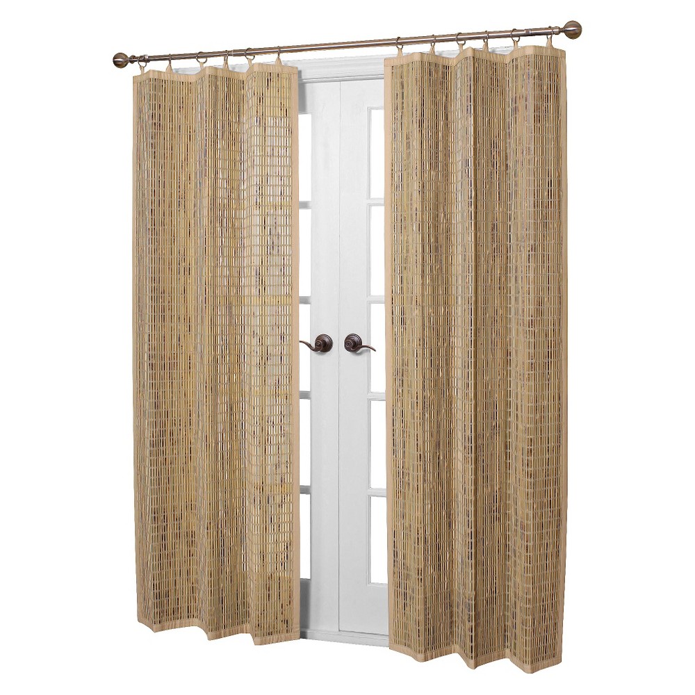 Threshold Banded Faux Silk Curtain Panel 10609 Agreatertown