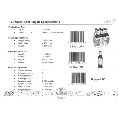 UPC 083820181142 product image for Guinness Black Lager Bottles 12 oz, 6 pk | upcitemdb.com