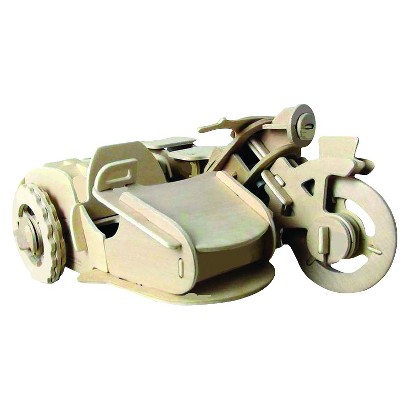 Robotime 3D Wooden Robotic Puzzle Motorcycle sidecar product details 