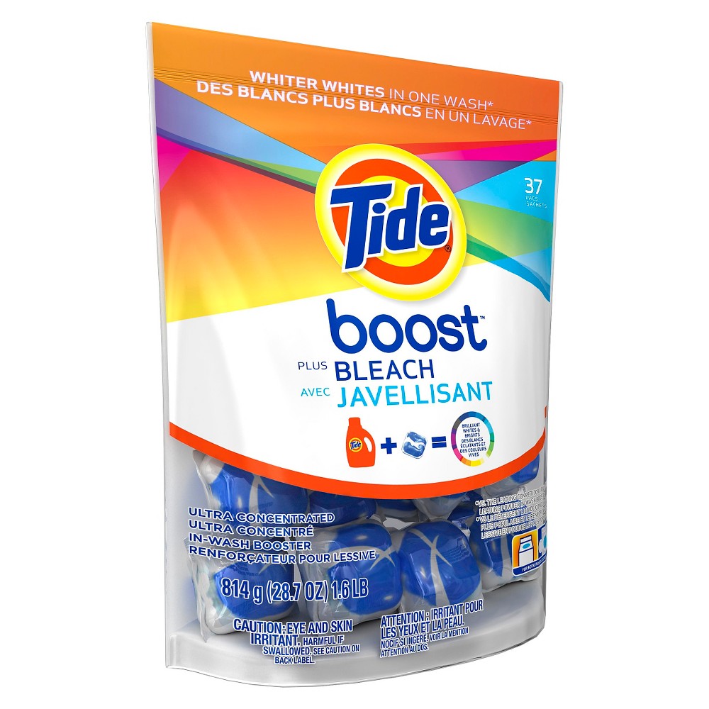UPC 037000830900 product image for Tide Boost Plus Bleach In-Wash Stain Remover Pacs 37 ct | upcitemdb.com