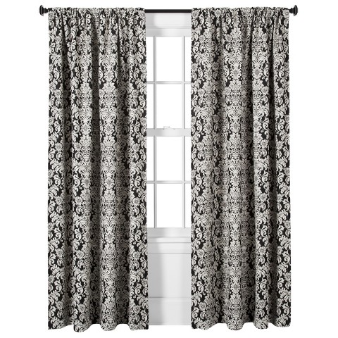 Black And White Color Block Curtains Black and White Damask Bedding