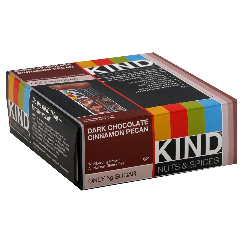 UPC 602652177521 product image for Kind Dark Chocolate and Cinnamon Pecan Nutrition Bar - 12 Count | upcitemdb.com