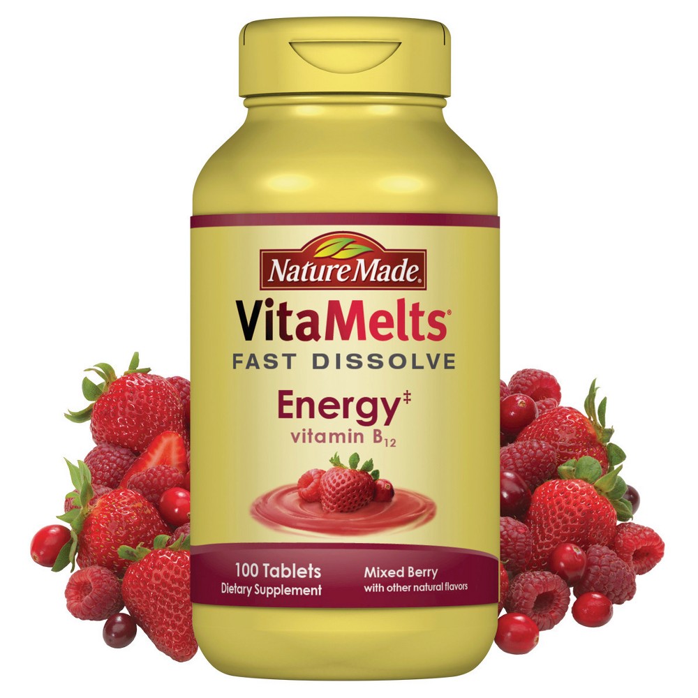 UPC 031604041038 product image for Nature Made VitaMelts Mixed Berry Energy Tablets - 100 Count | upcitemdb.com