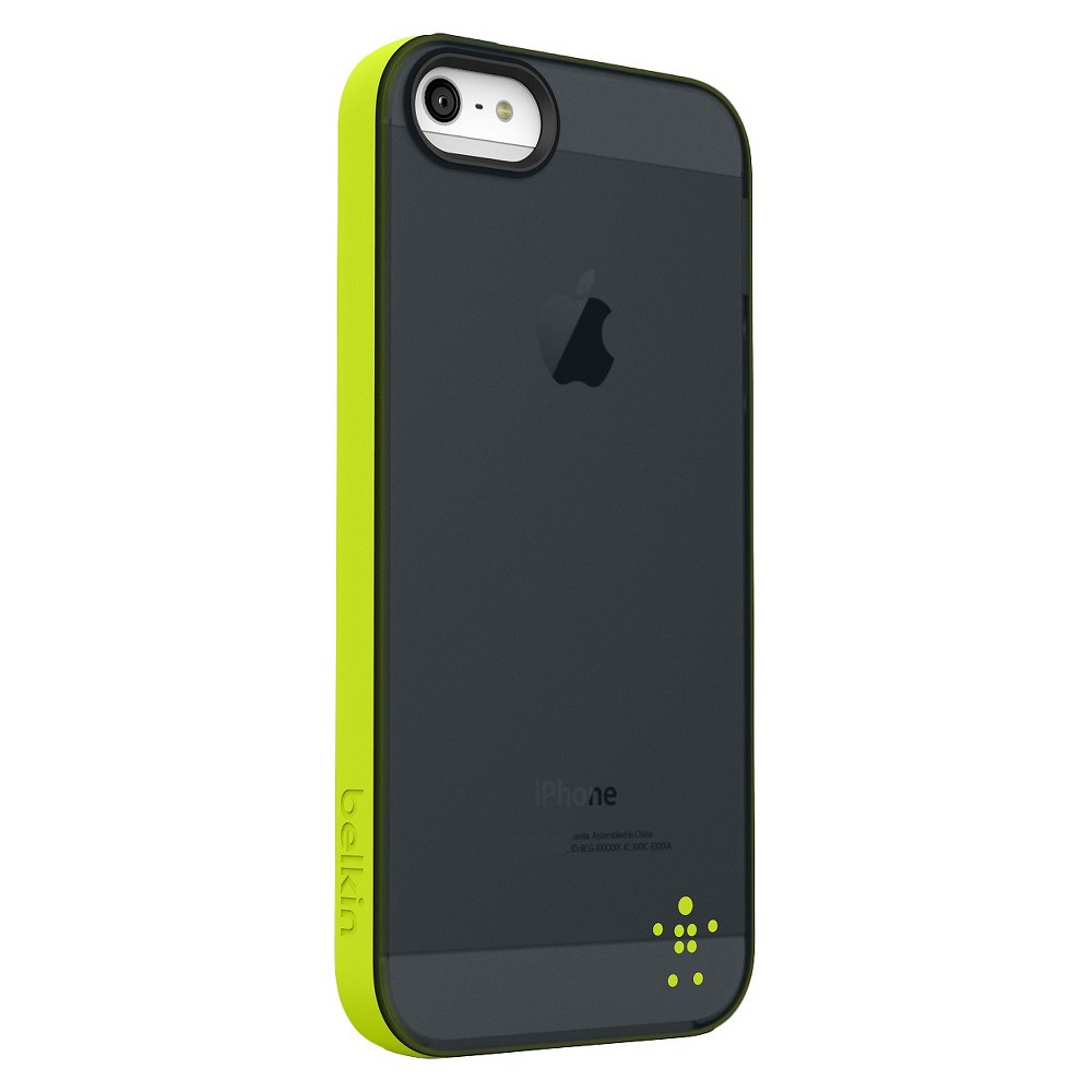 UPC 722868897515 product image for Belkin Grip Candy Sheer Case for iPhone5 - Black/Green (F8W138ttC01) | upcitemdb.com