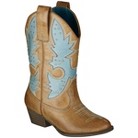 Girl's Cherokee® Glinda Cowboy Boots - Brown/Pink 3