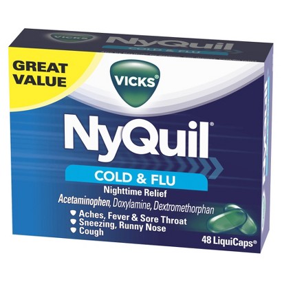 UPC 323900014411 product image for Vicks NyQuil Cold & Flu Relief LiquiCaps - 48 Count | upcitemdb.com
