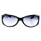 Women's Round Sunglasses with Rhinestone Accented Temples -  Black. Additional View 1