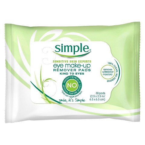 Simple Eye Make-Up Remover Pads 30 ct