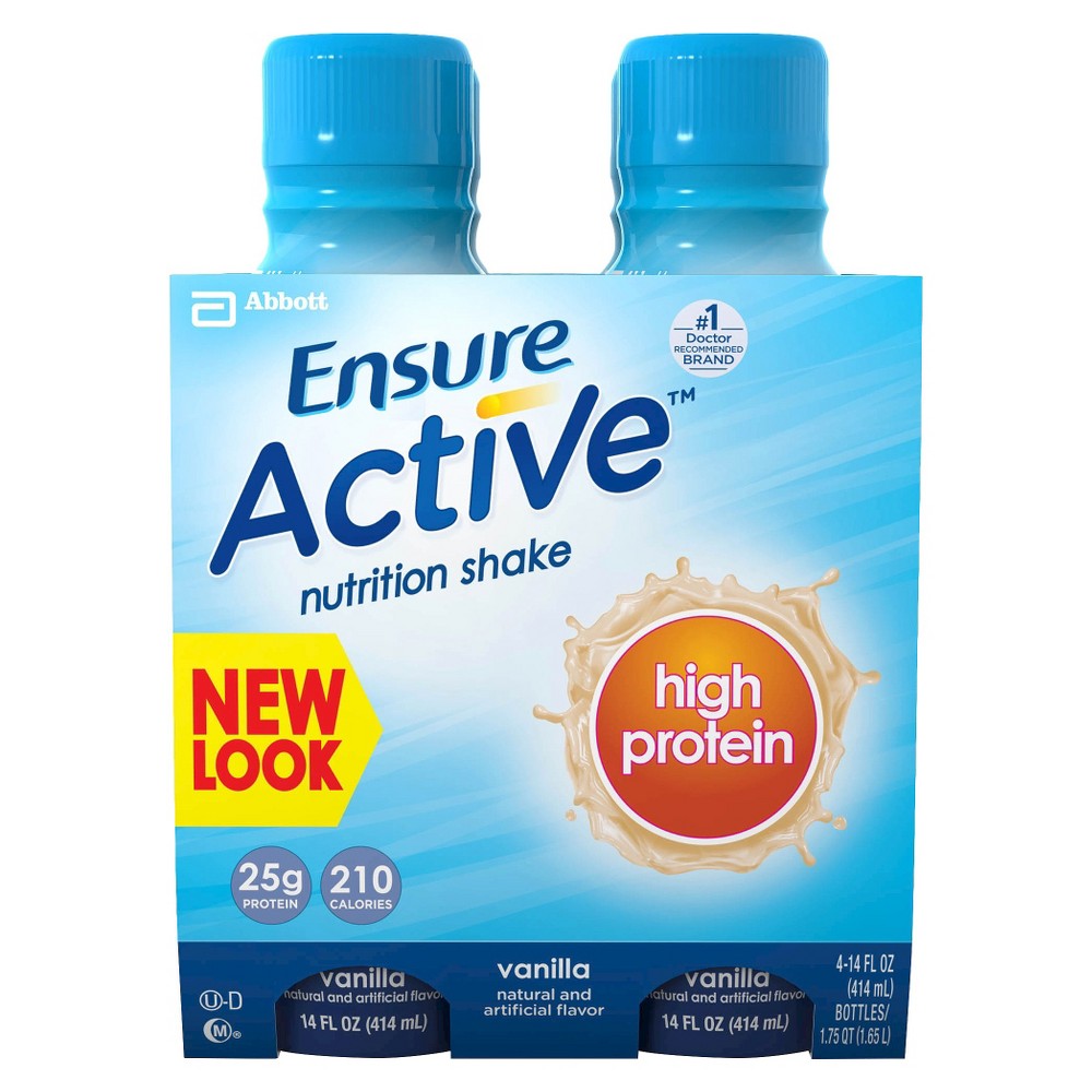 UPC 070074504582 product image for Ensure Active High Protein Vanilla Nutritional Shake - 4 pack (14 fl | upcitemdb.com