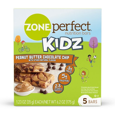 zoneperfect peanut kidz chip butter chocolate nutrition count bars target