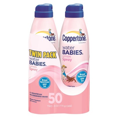 UPC 041100705969 product image for Coppertone Water BABIES Sunscreen Lotion Spray with SPF 50 - 12 oz | upcitemdb.com