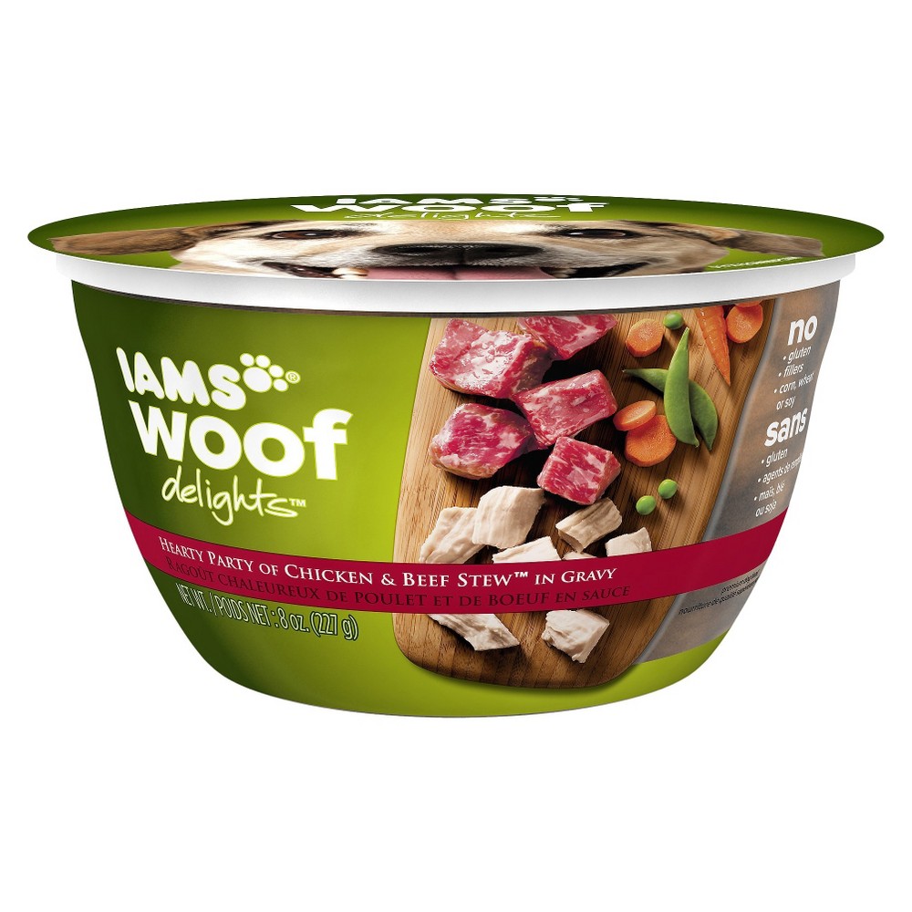 UPC 019014702602 product image for Iams Woof Delights Hearty Party of Chicken & Beef Stew Wet Dog Food | upcitemdb.com