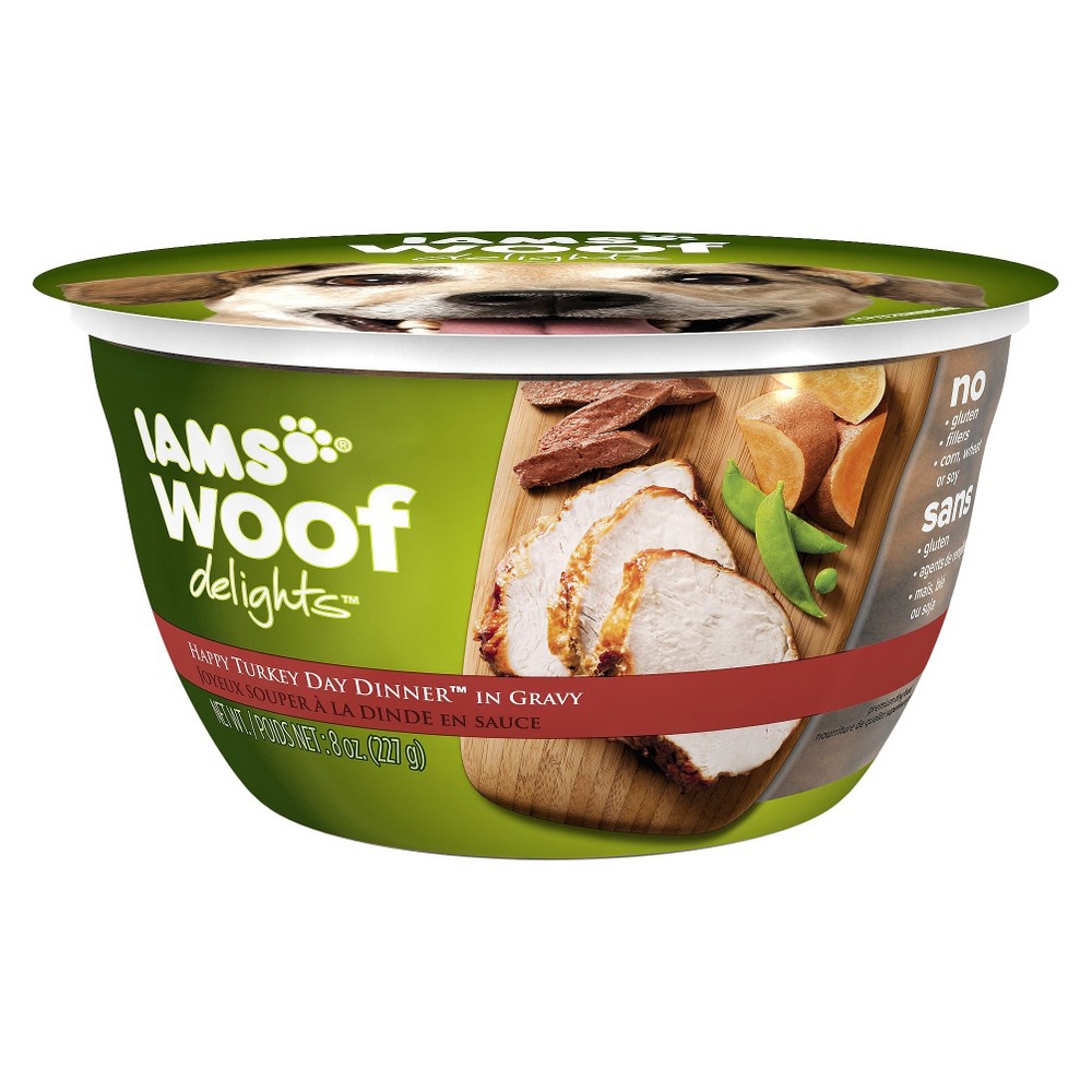 UPC 019014702589 product image for Iams Woof Delights Happy Turkey Day Dinner Wet Dog Food 8oz | upcitemdb.com