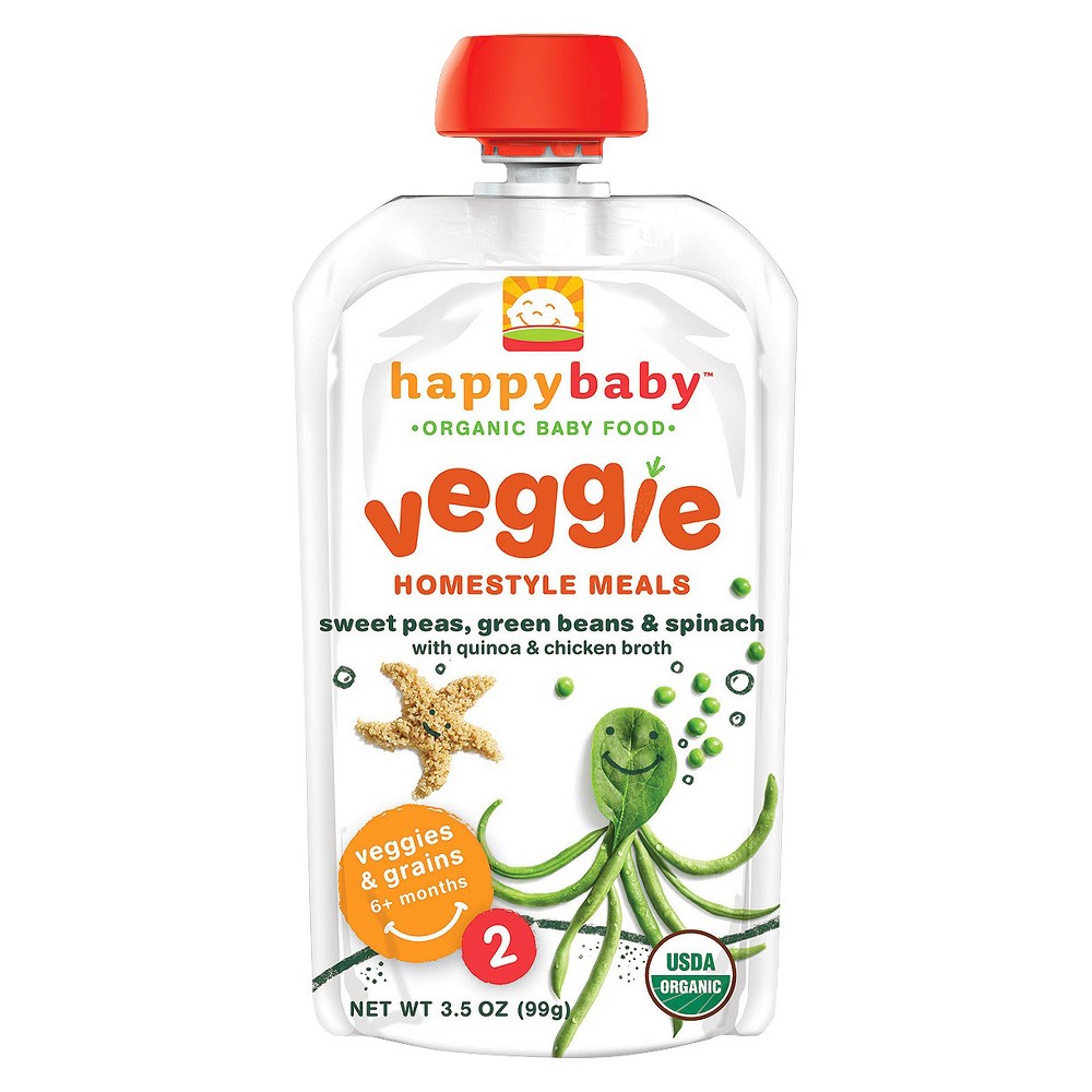 UPC 819573010077 product image for Happy Baby Veggie Food Pouch - Peas, Green Beans, Spinach 3.5 oz (8 | upcitemdb.com