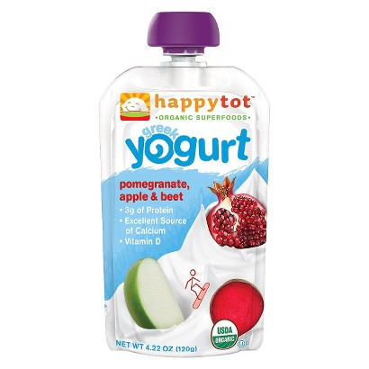 Happy Baby Greek Yogurt Pouch - Pomegranate, Apple, and Beet 4.22 oz ...