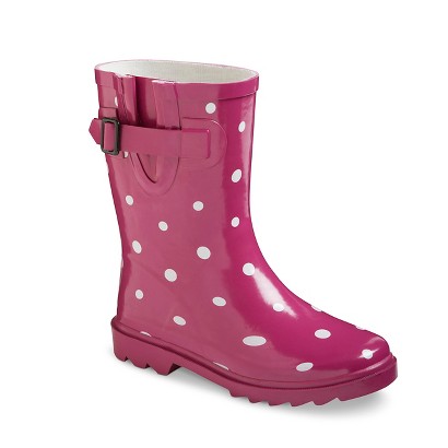 Girl's Novel Dot Rain Boots product details page