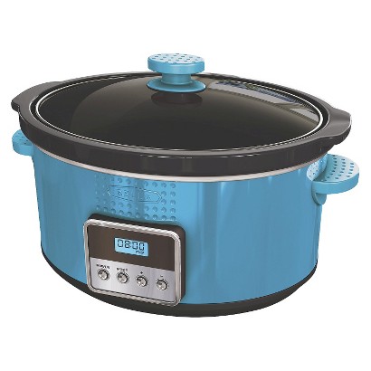 BELLA 13745 Dots Collection Slow Cooker, 6-Quart, Teal